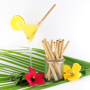 Coco Candle Co - bamboo drinking straws in cocktail setting