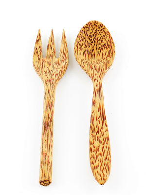 Coco Candle Co - coconut wood cutlery pack (fork and spoon)
