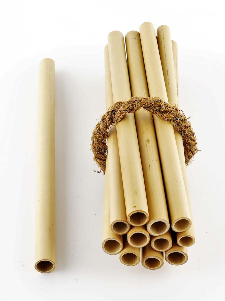 Coco Candle Co - bamboo drinking straws in glass jar
