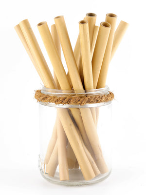 Coco Candle Co - bamboo drinking straws in glass jar